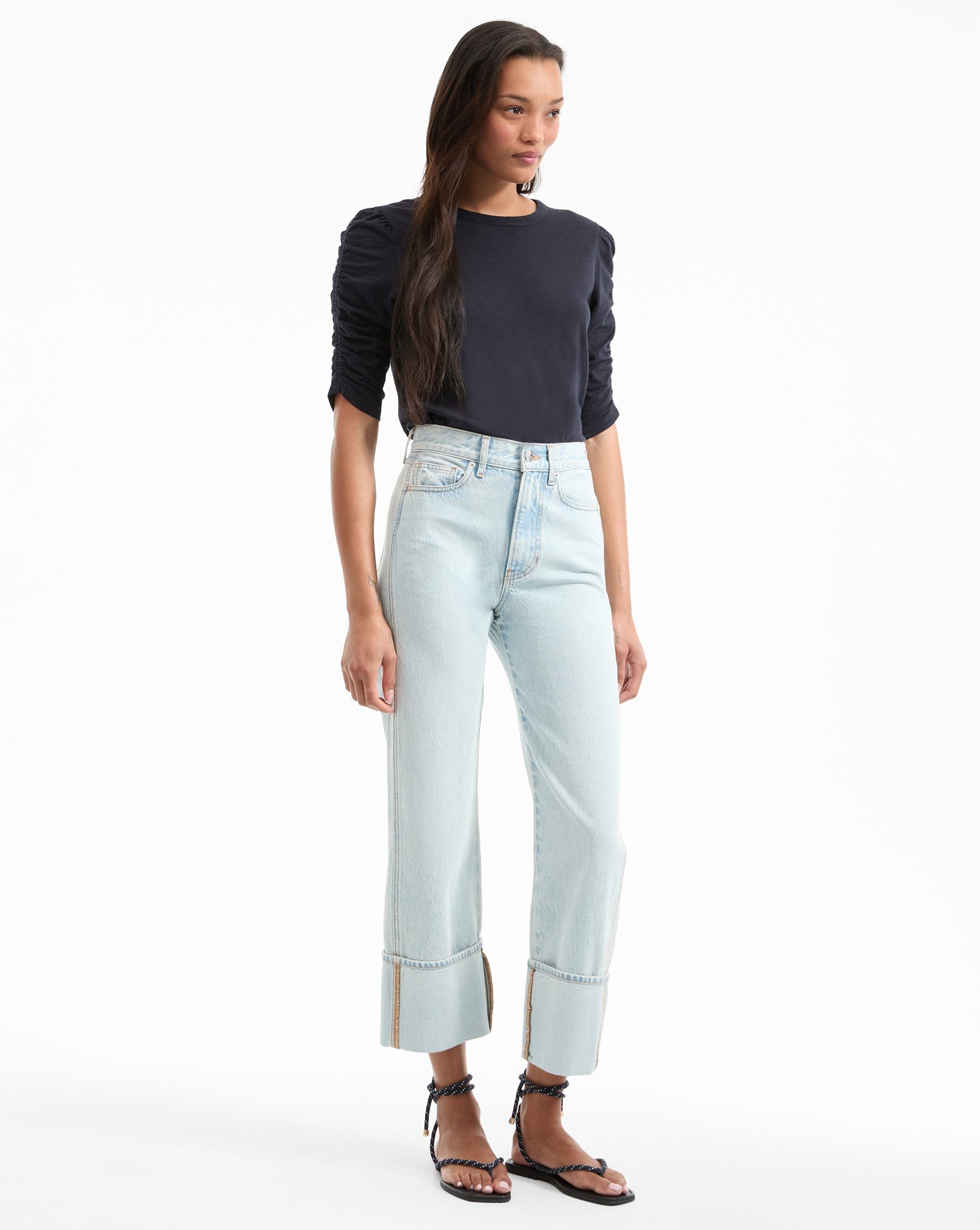 DYLAN CUFFED STRAIGHT-LEG JEAN - 4