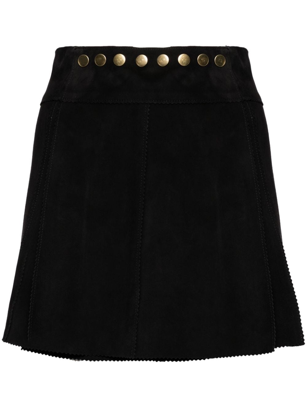 wrapped suede skirt - 1