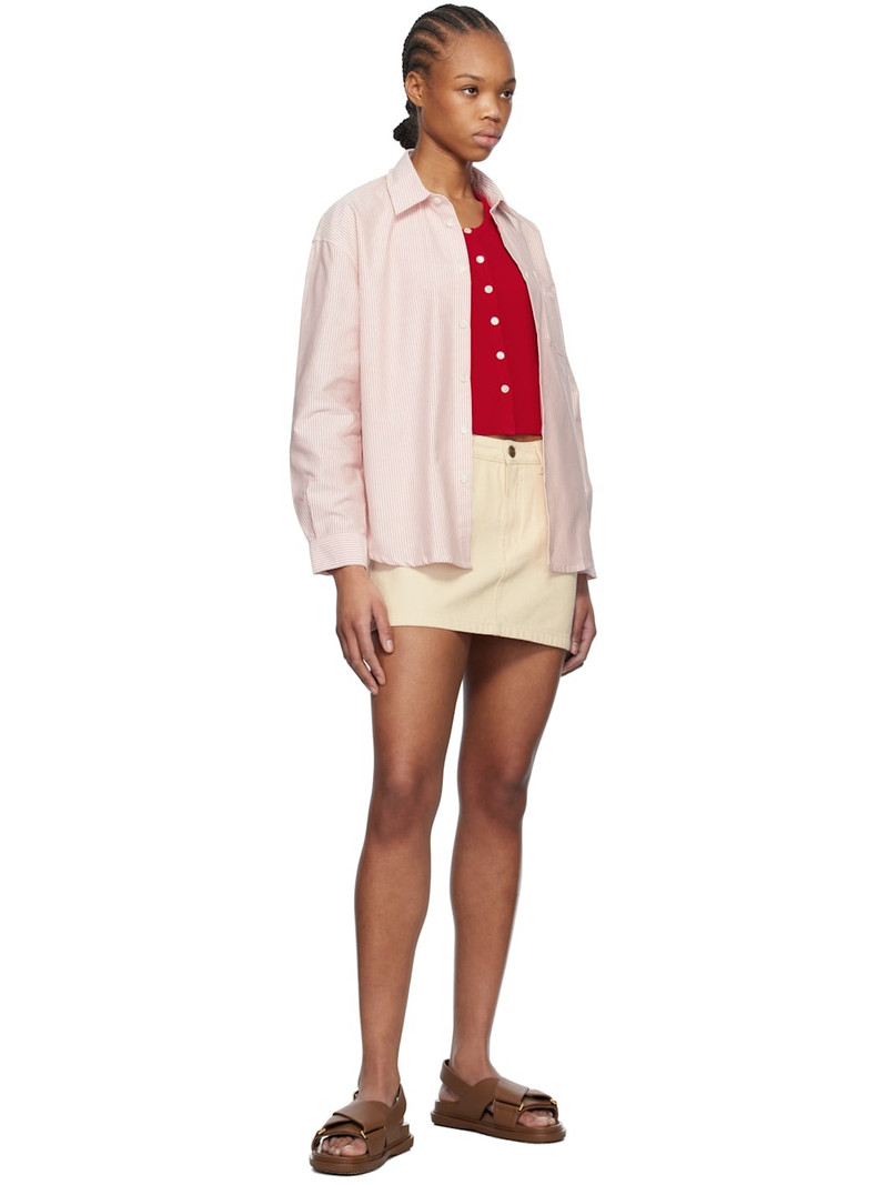 A.P.C. A. P.C. Off-White Mini-Jupe Denim Miniskirt outlook