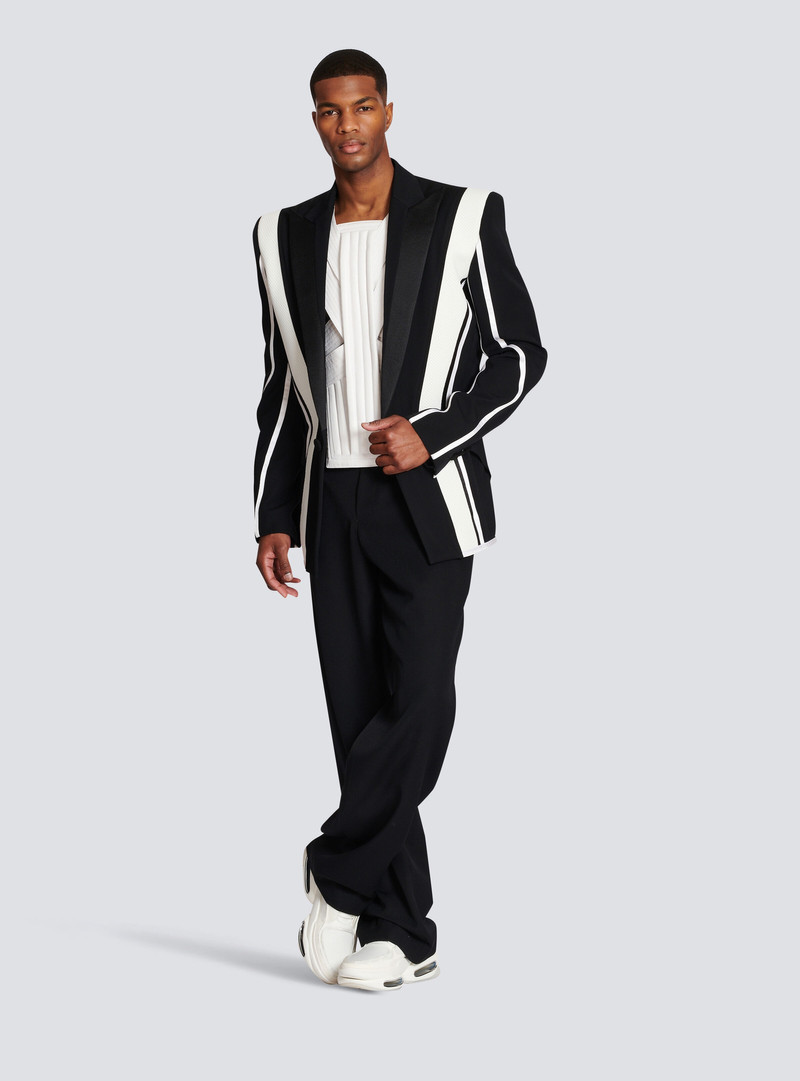 Balmain Wool blazer with inserts outlook