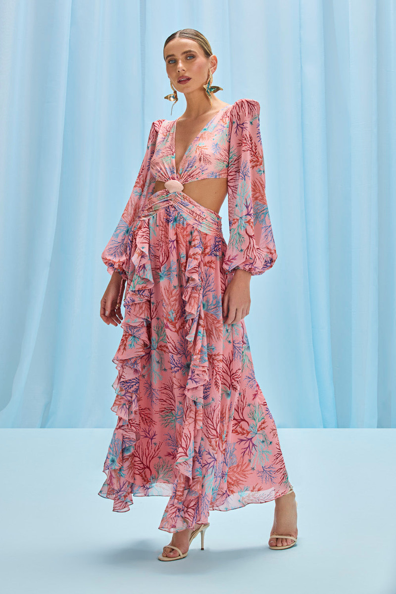 SEAWEED LONG SLEEVE BEACH DRESS 1