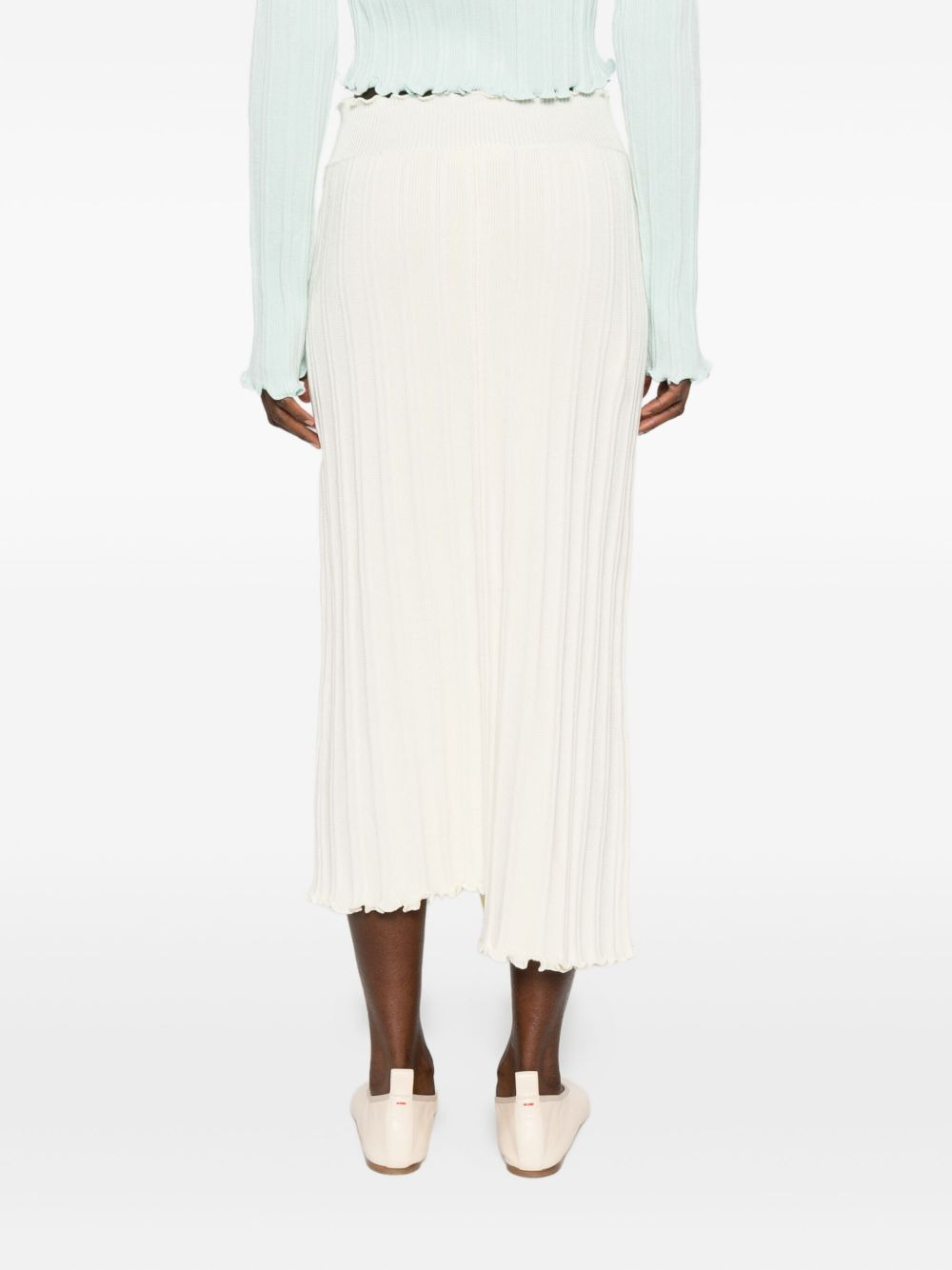 asymmetric midi skirt - 4
