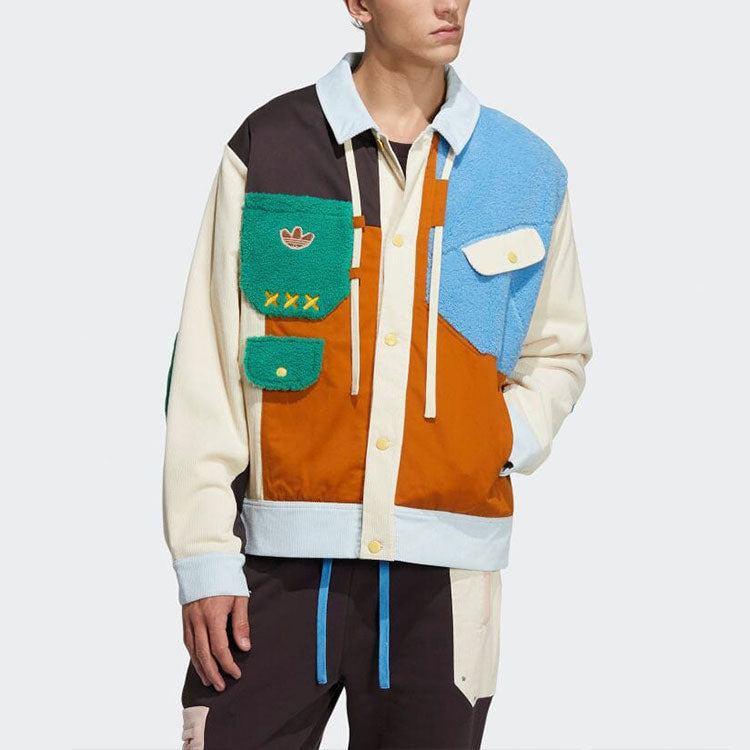 adidas originals x melting sadness Crossover Series Contrast Color Stitching logo Sports Jacket Coup - 4