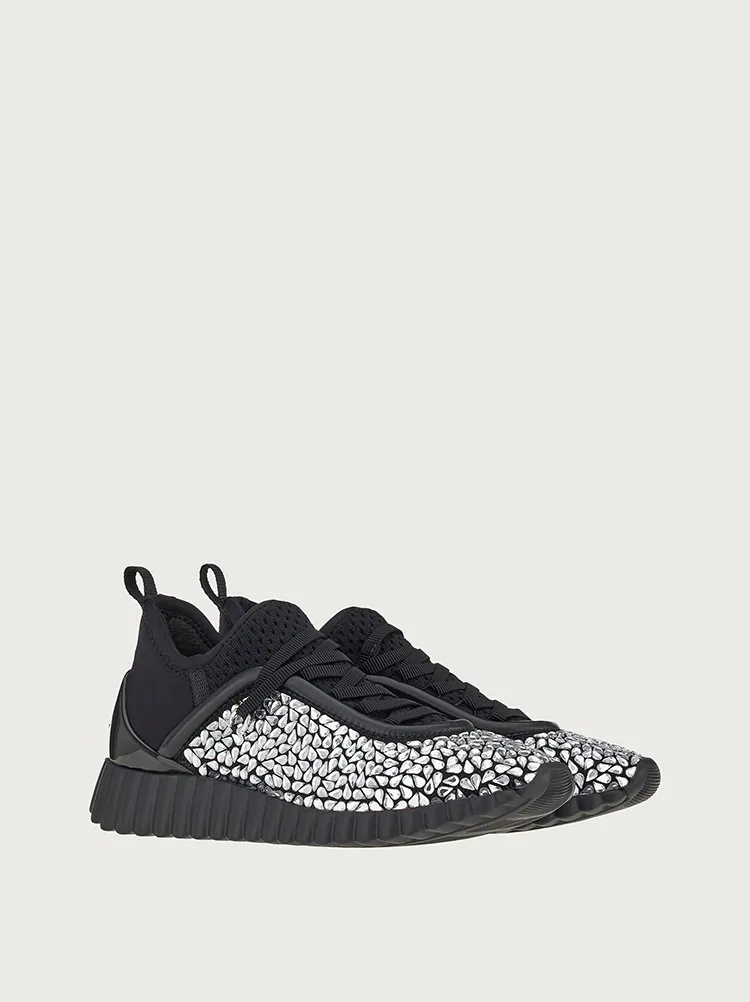 SLIP ON SNEAKER WITH CRYSTALS - 5