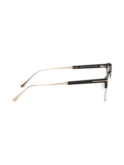 TOM FORD Black & Gold Browline Glasses outlook