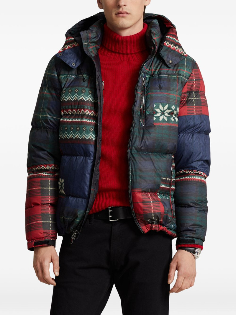 The Gorham Patchwork-Print down jacket 3