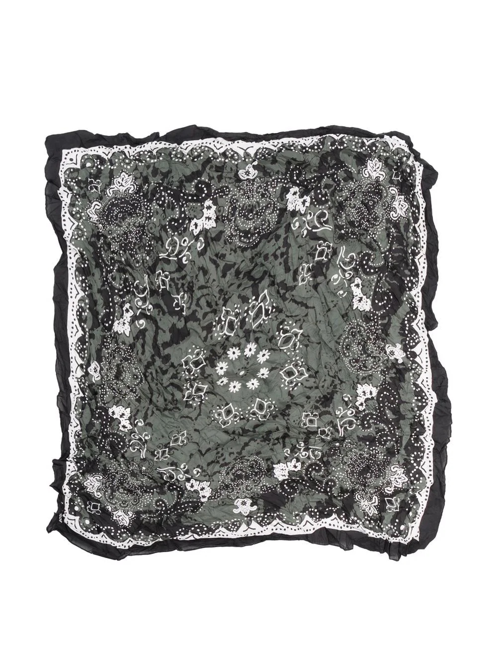 paisley-print crinkled scarf - 4