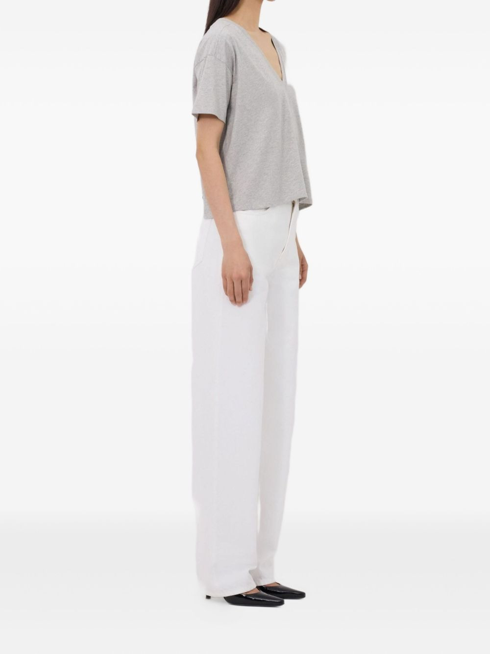 V-neck short-sleeved T-shirt - 4