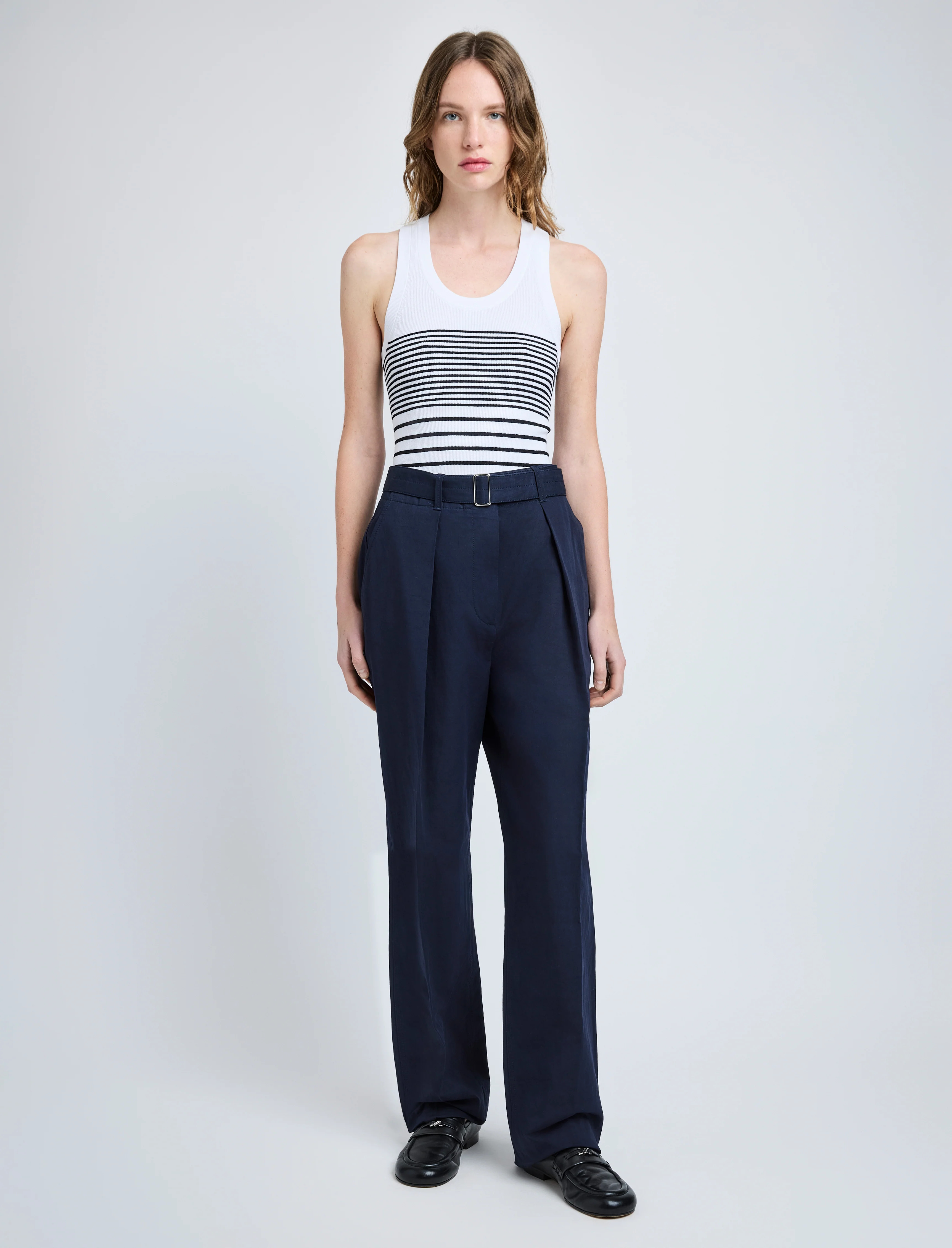 Roberts Top in Matte Viscose Rib - 3