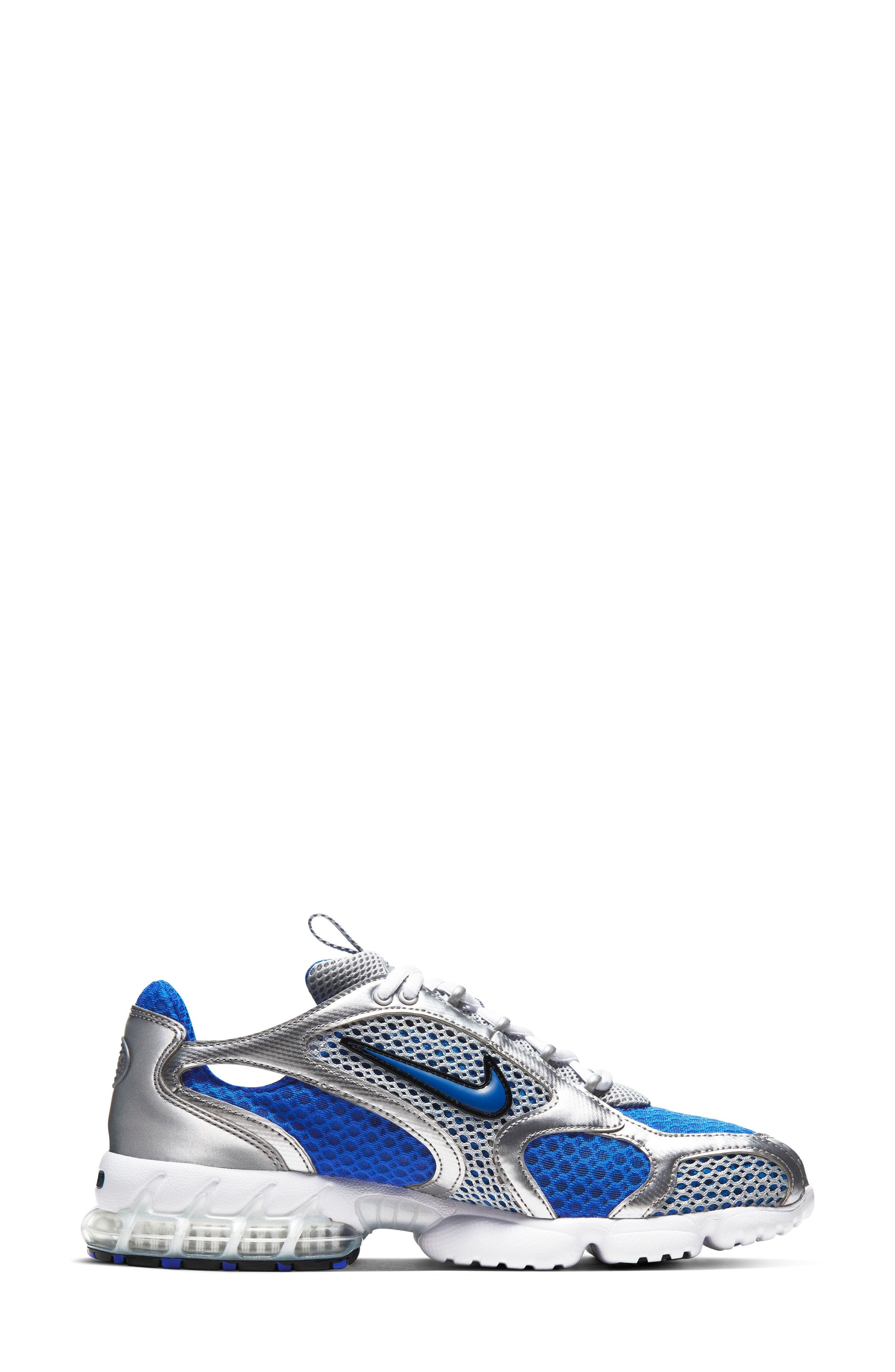 Nike Air Zoom Spiridon Cage 2 Sneaker in Metallic Silver/Varsity Royal at Nordstrom - 2