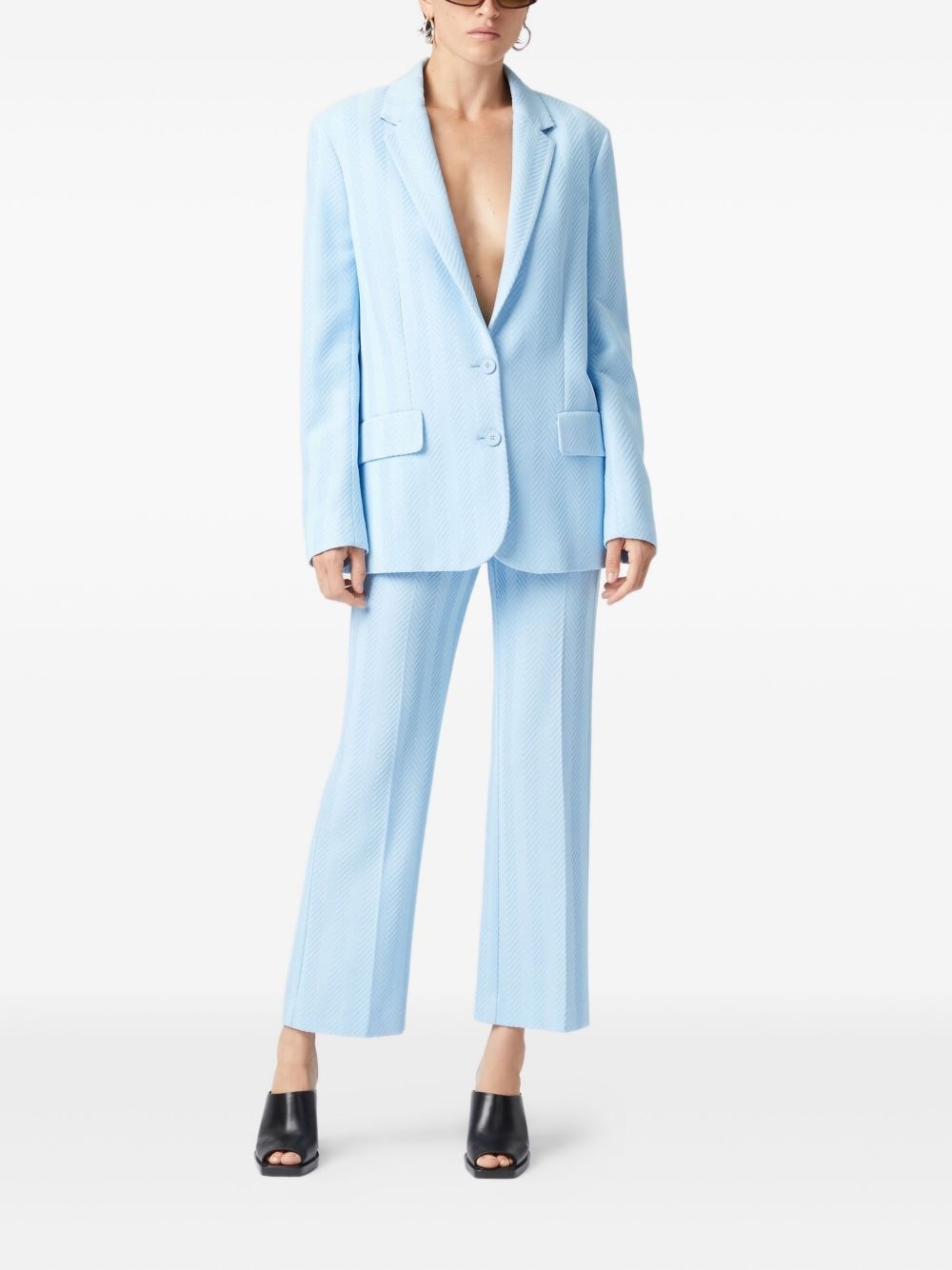 zigzag-pattern blazer - 2