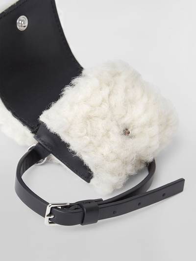 Marni BI-COLOURED SHEARLING AIRPODS HOLDER WITH SPRAYED DETAILING outlook