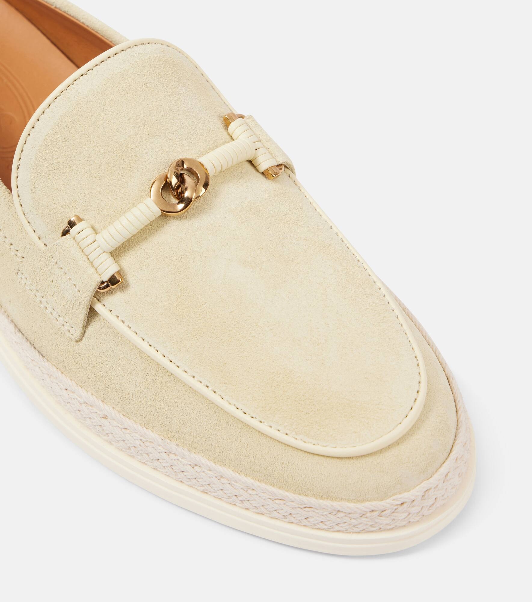 T Ring suede driving shoes - 5