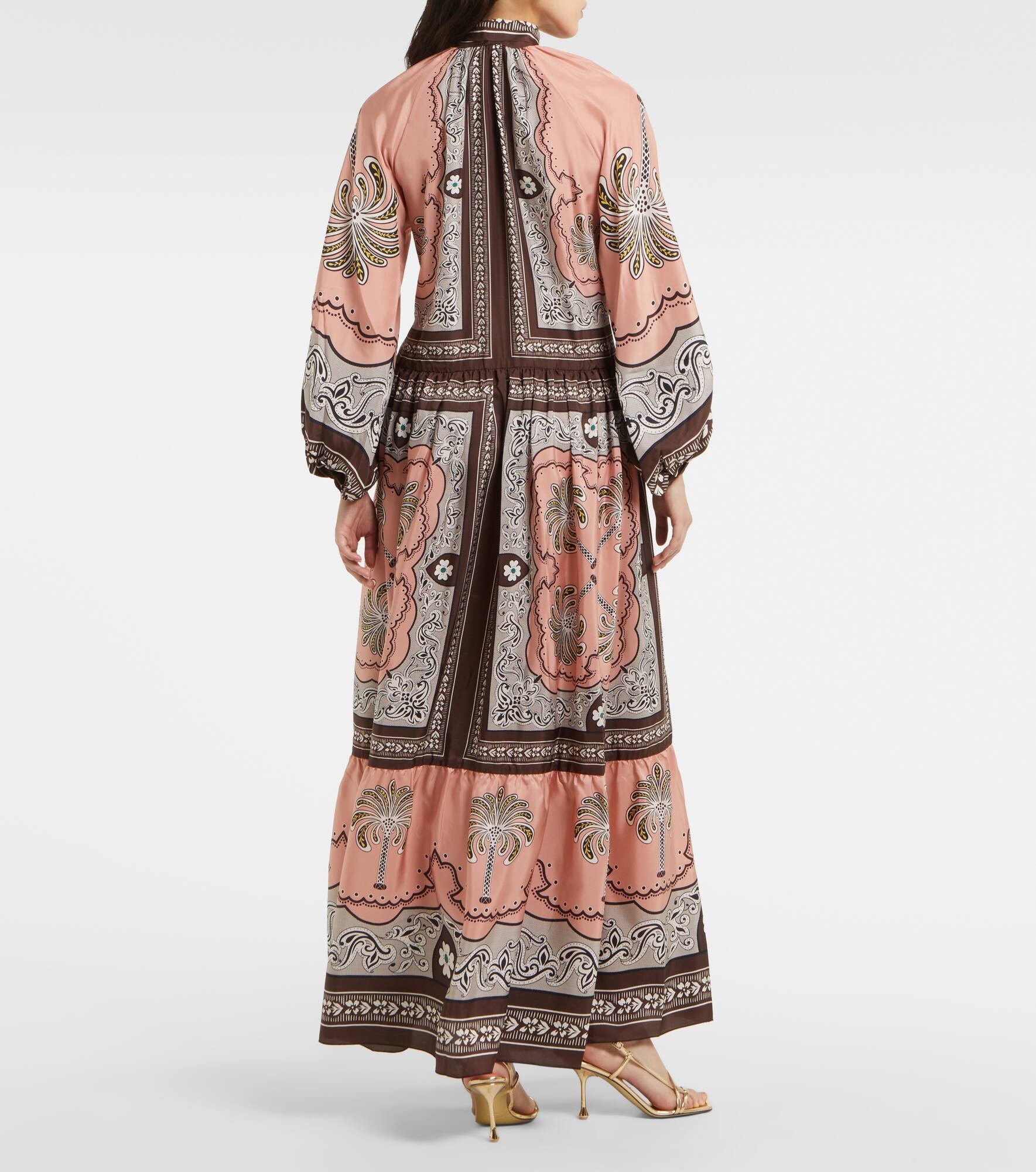 Athena printed silk maxi dress - 3