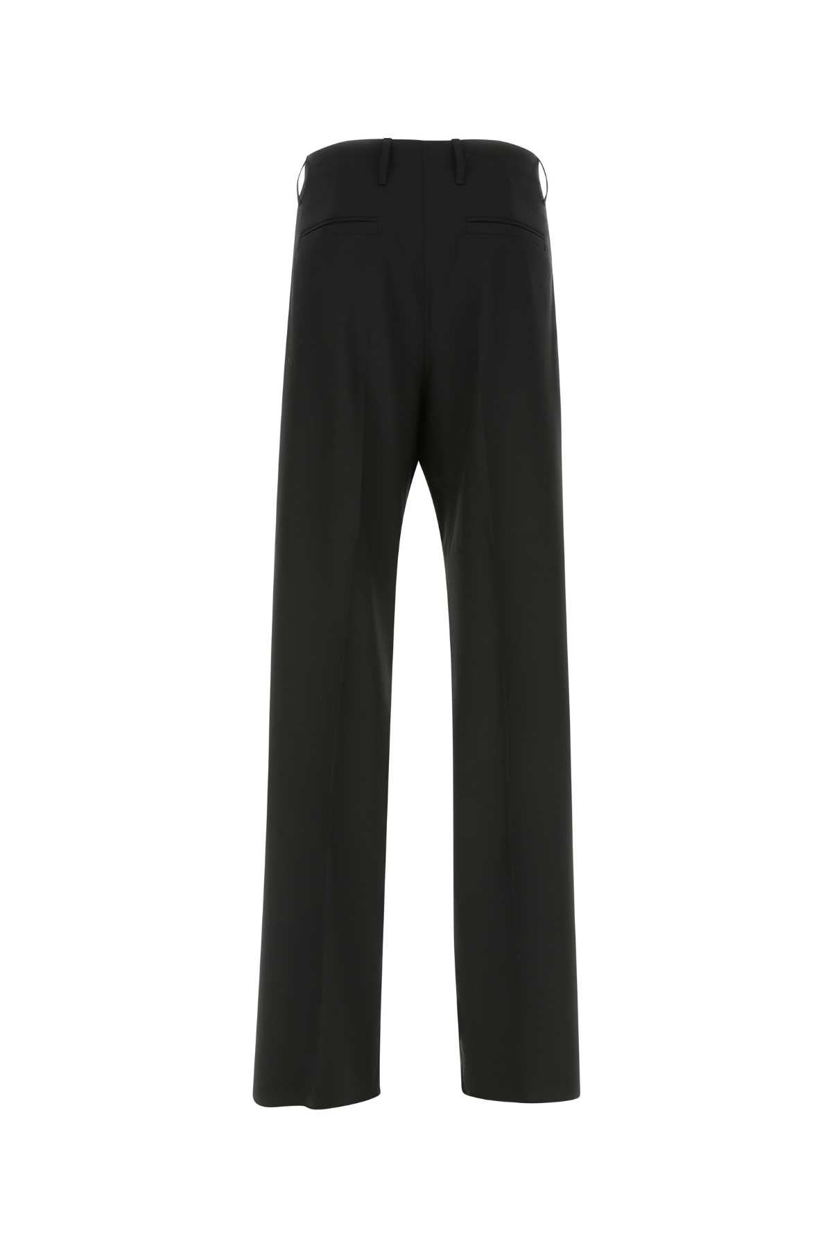 Versace Men Black Stretch Wool Pant - 2