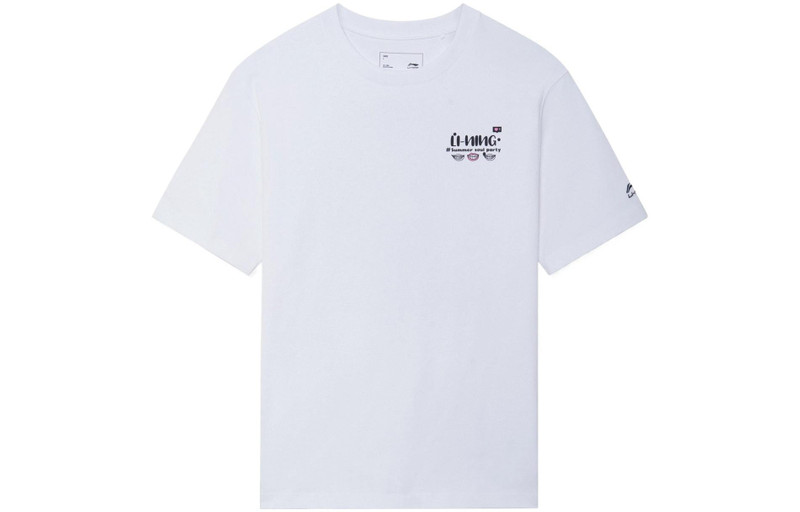 Li-Ning Li-Ning Summer Soul Party Graphic Loose Fit T-shirt 'White' AHSS329-6 outlook