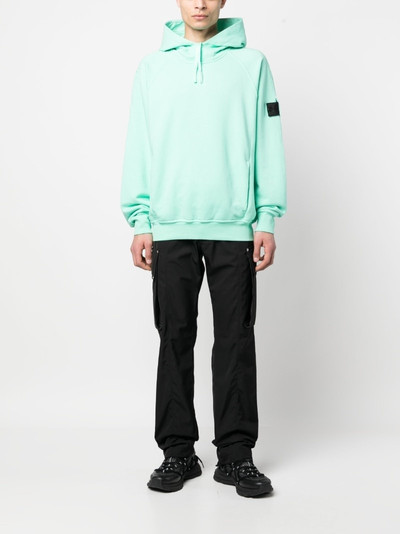 Stone Island Shadow Project logo-patch cotton hoodie outlook