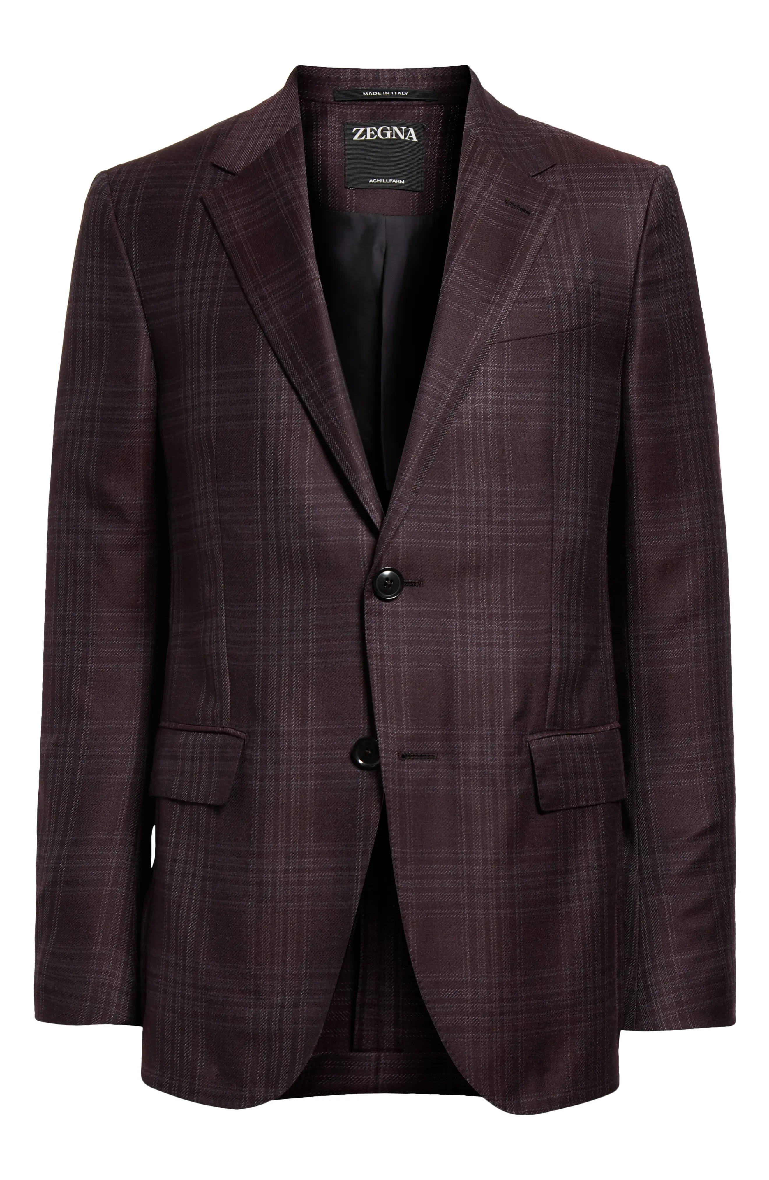 Plaid Achillfarm Wool & Silk Sport Coat - 6