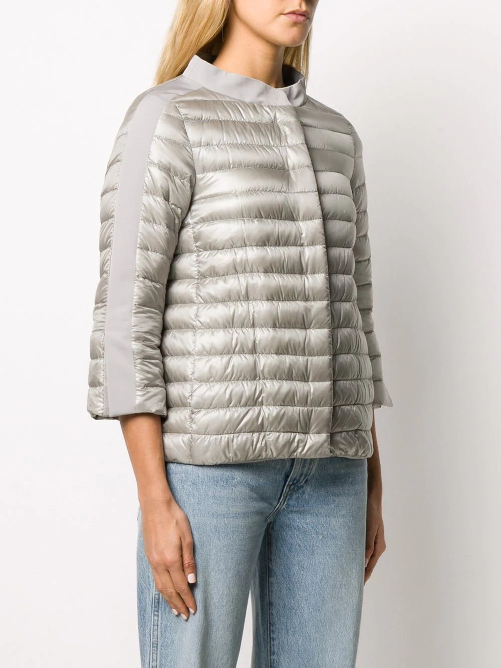 crop sleeved padded jacket - 3