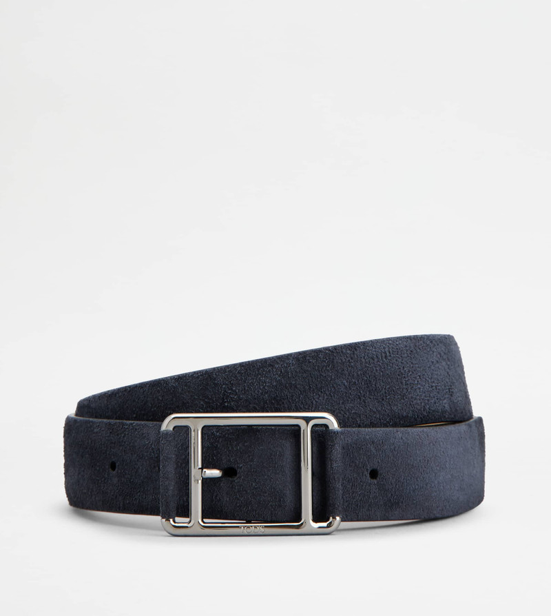 BELT IN LEATHER - BLUE 1