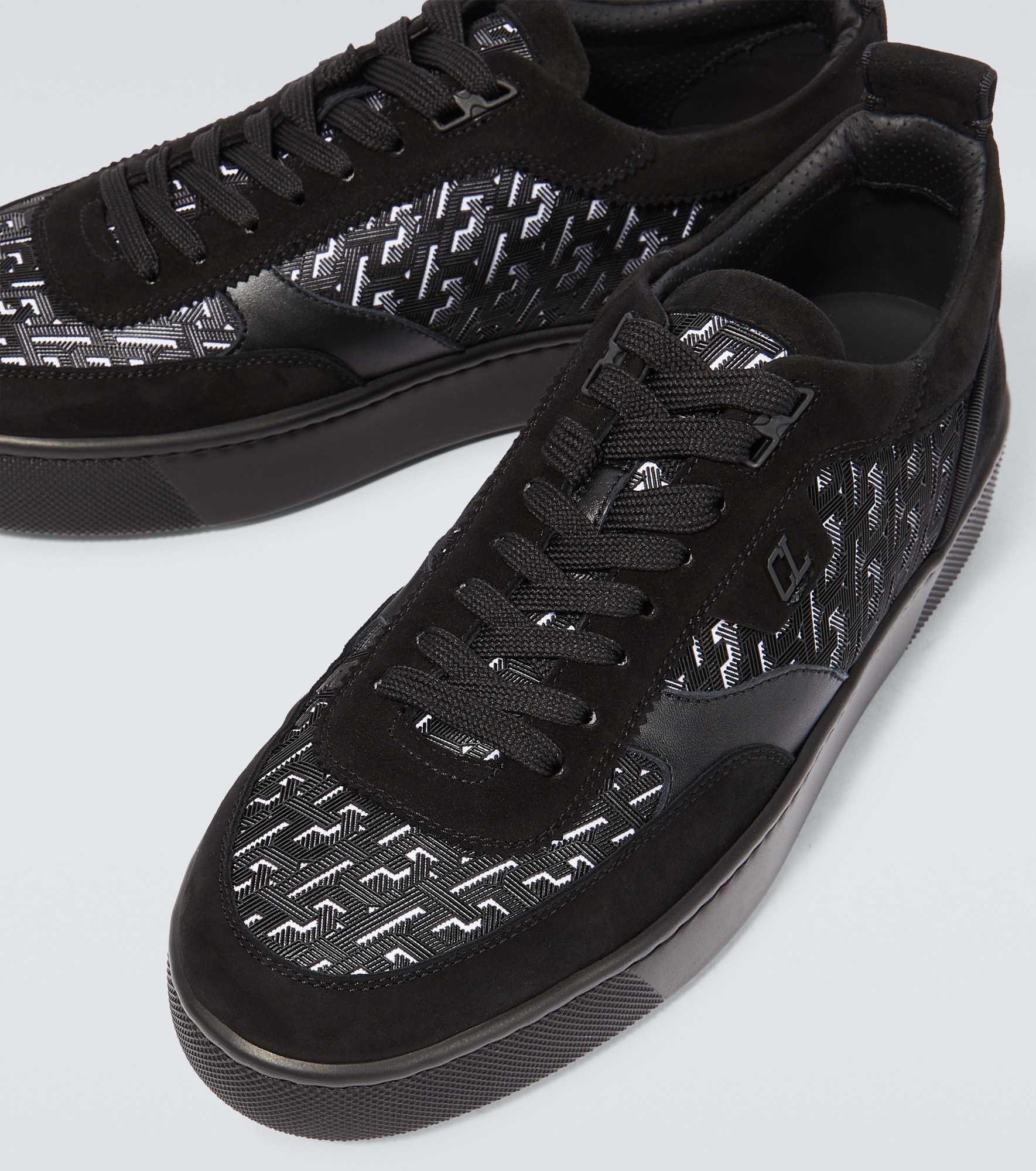 Happyrui suede-trimmed sneakers - 3