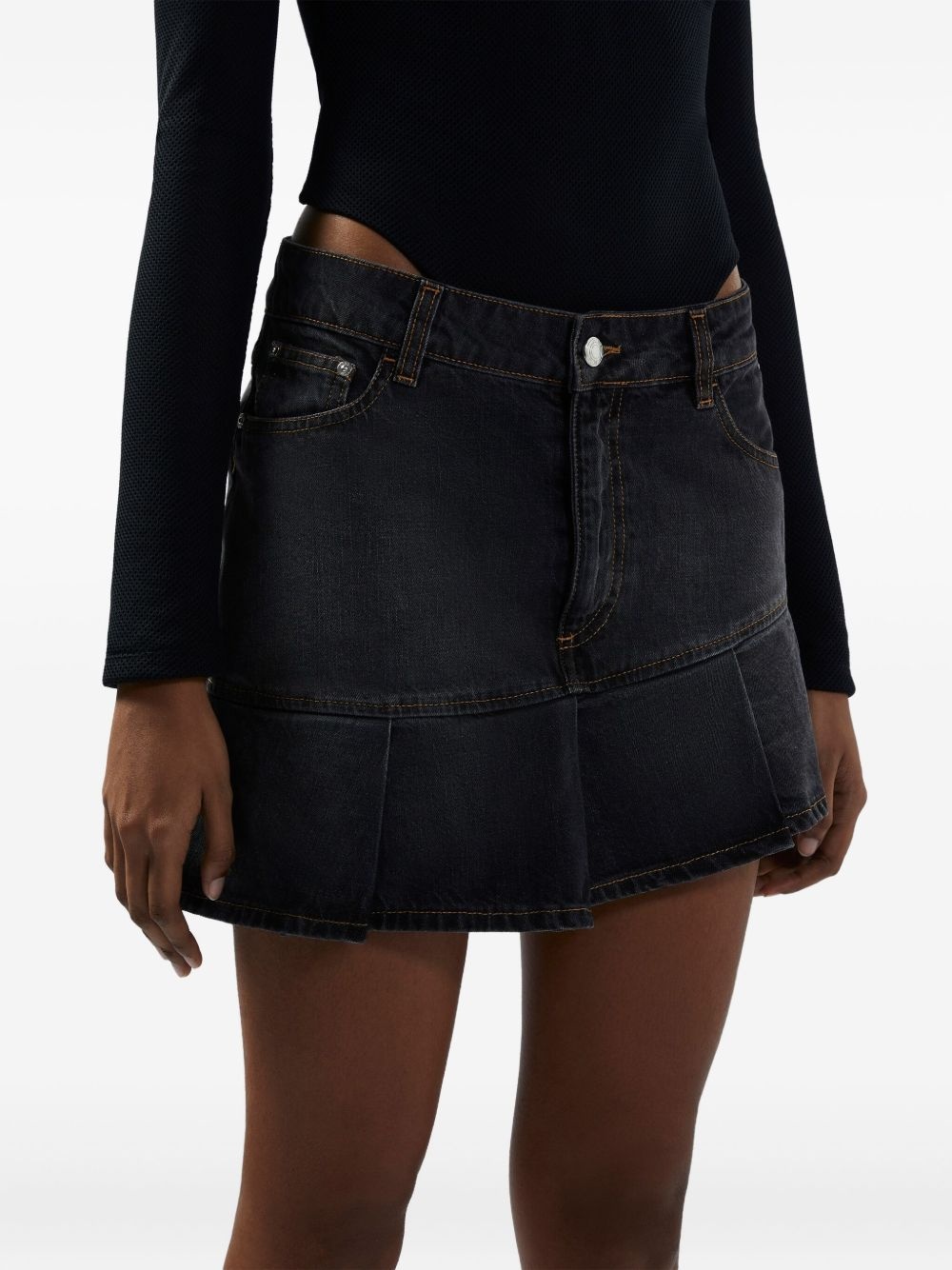 denim mini skirt - 4