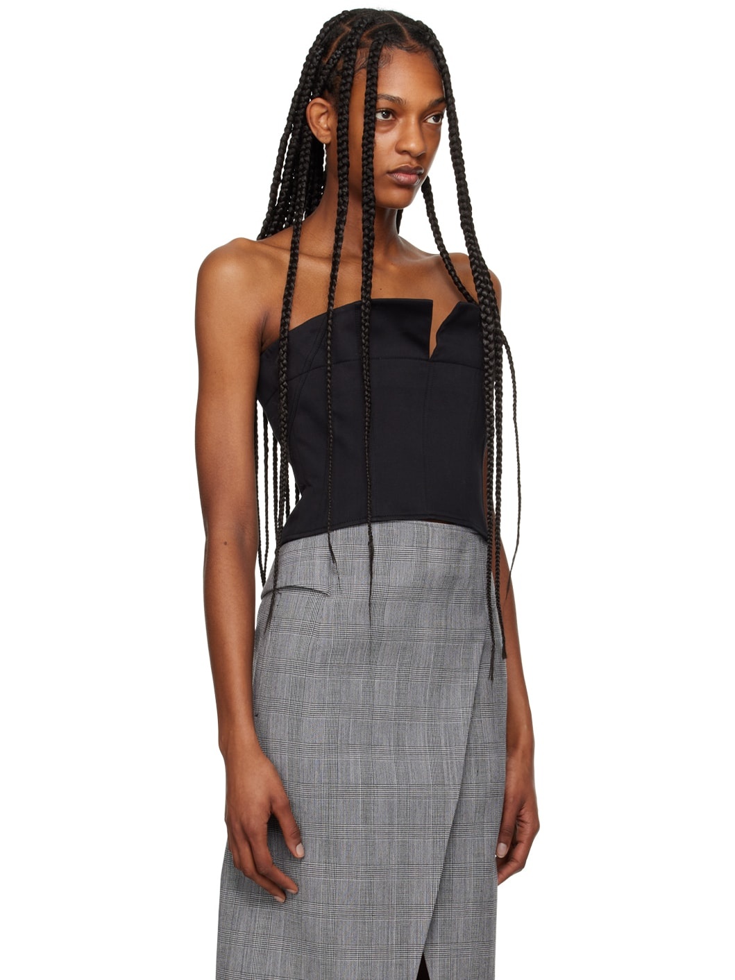 Black Cropped Camisole - 2