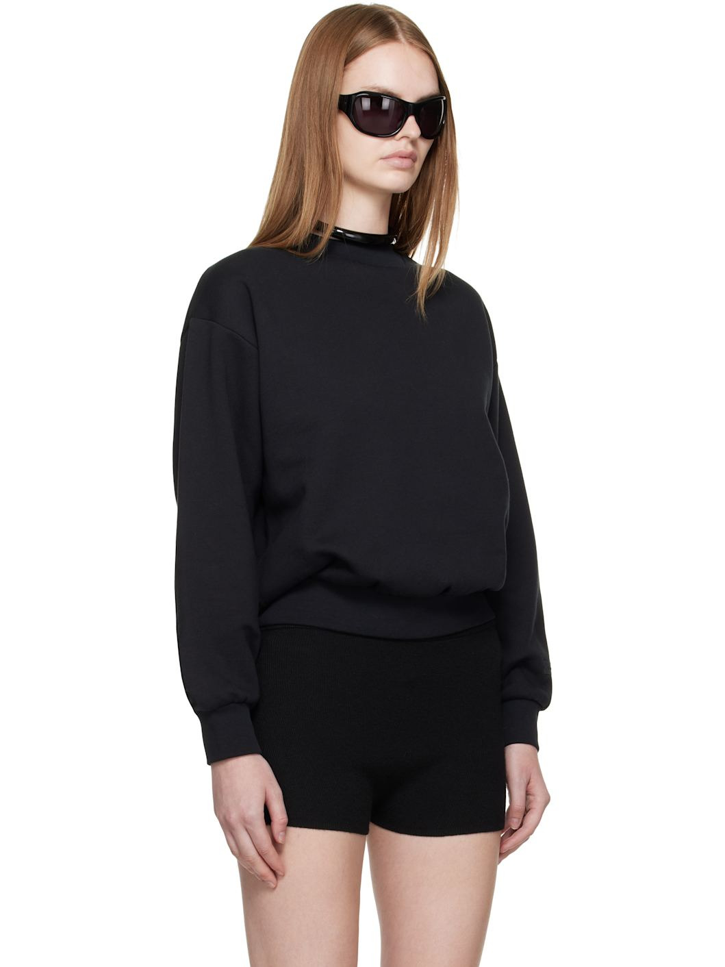 Black Classic Fit Crewneck Sweatshirt - 2