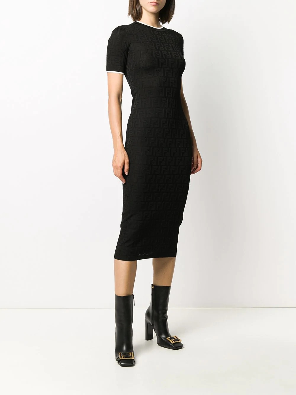 FF intarsia-knit midi dress - 3