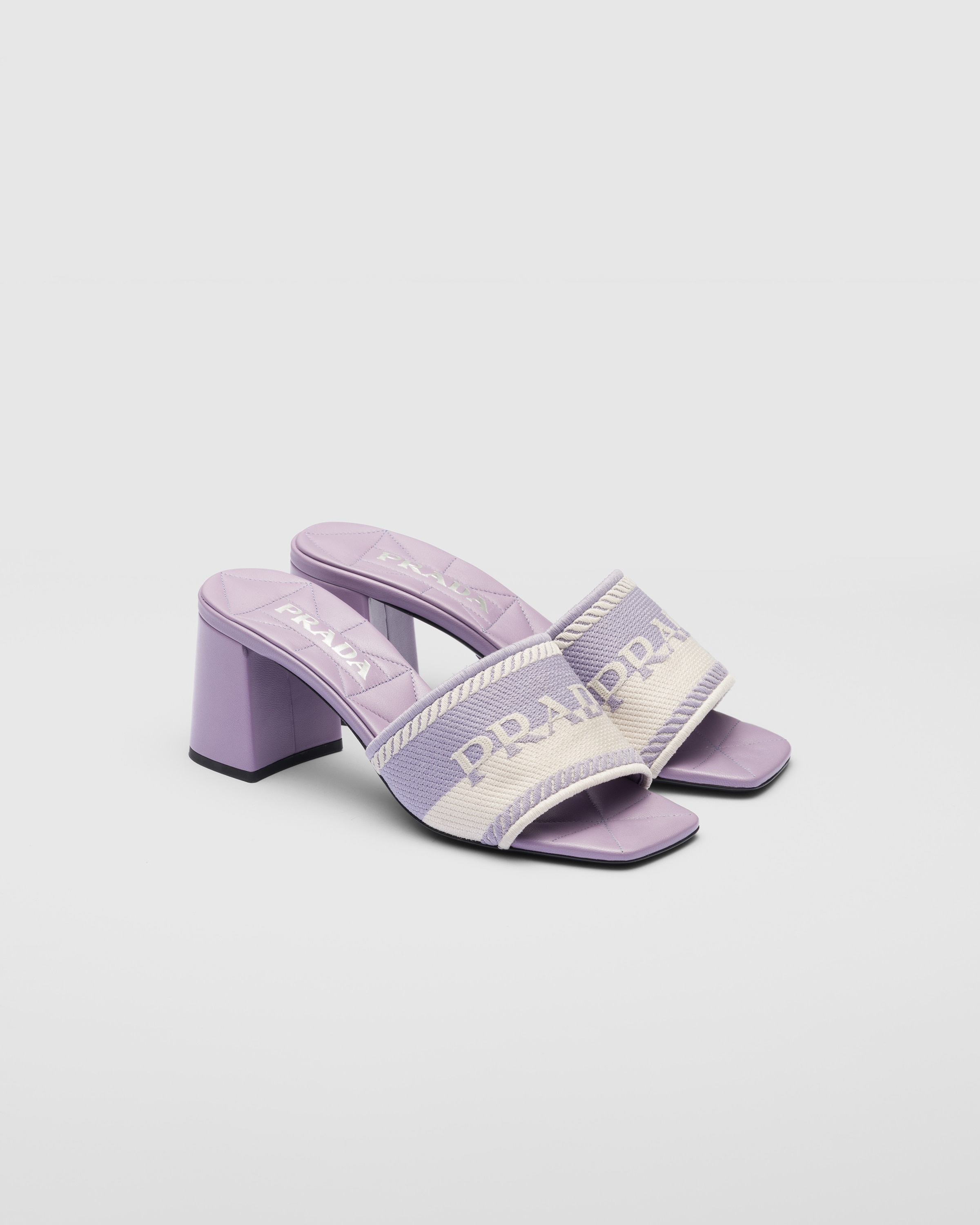 Embroidered fabric sandals - 1
