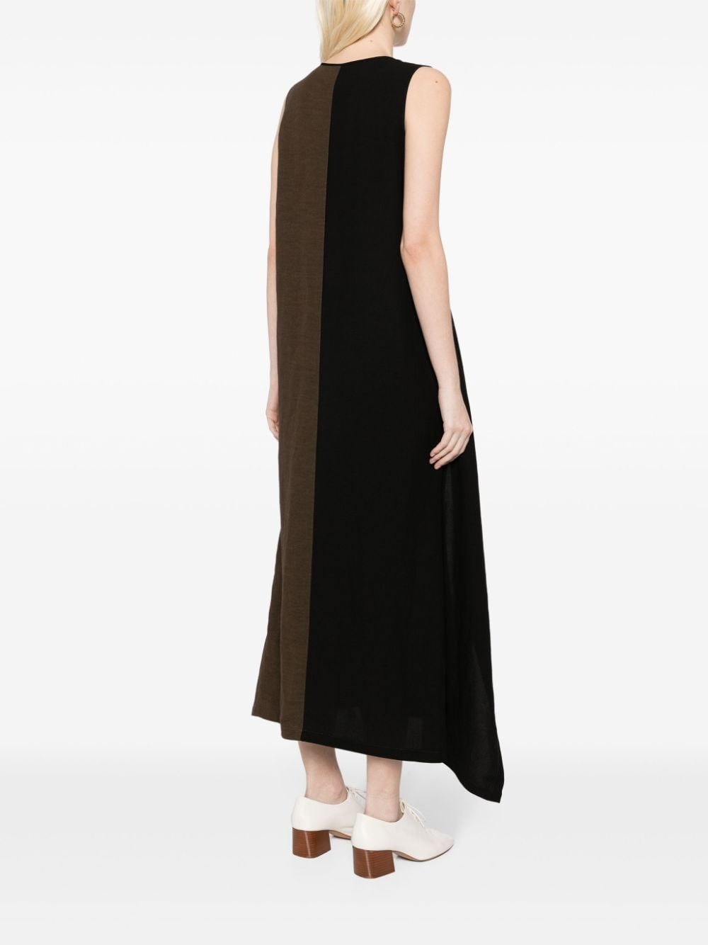 colour-block sleeveless midi dress - 4