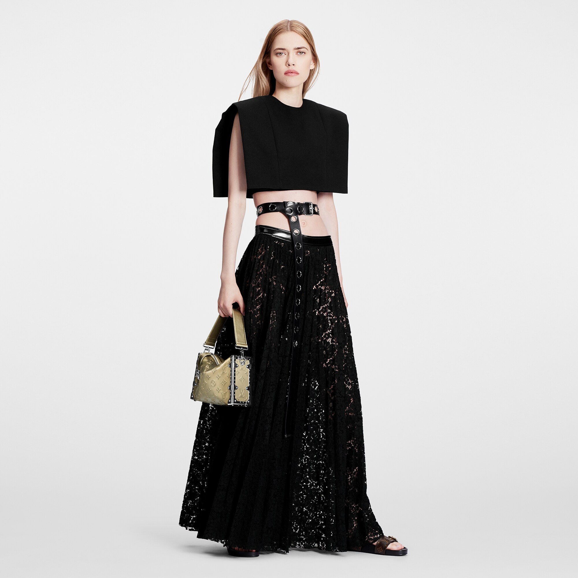 Floral Lace Maxi Skirt - 2