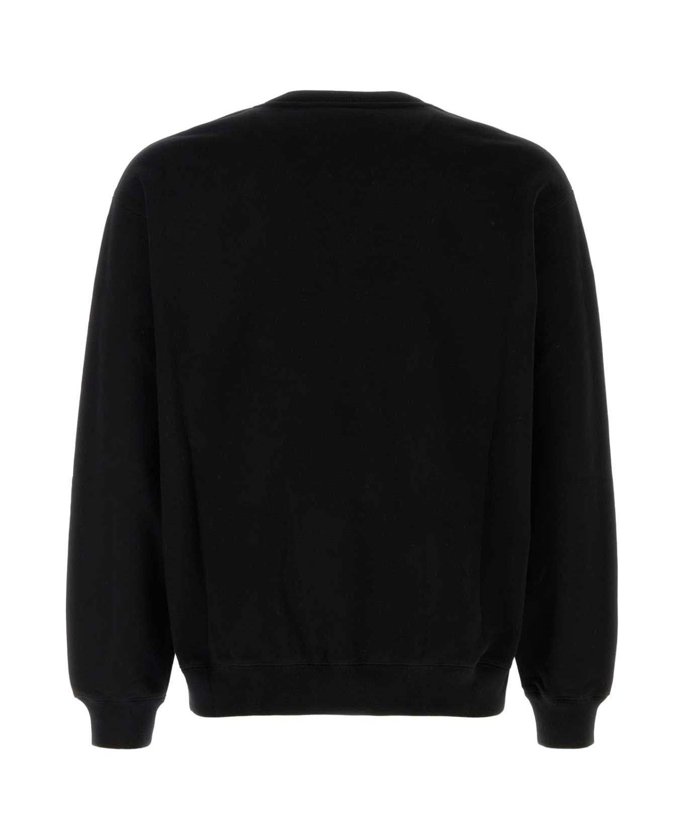 Black Cotton Sweatshirt - 2