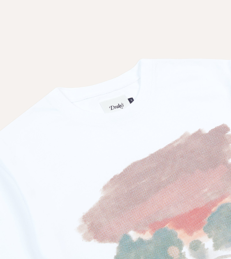 White Street Print Short-Sleeve Hiking T-Shirt 3