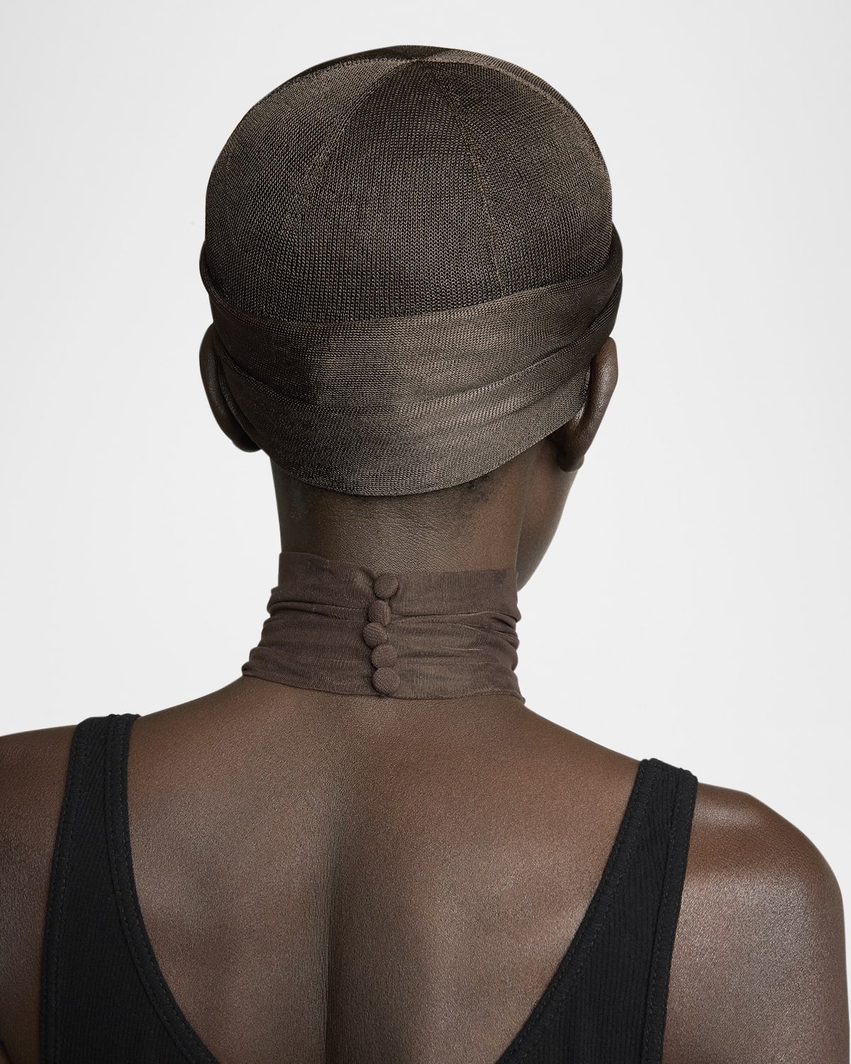 SAINT LAURENT Viscose Beanie Headband & Chocker Set | REVERSIBLE