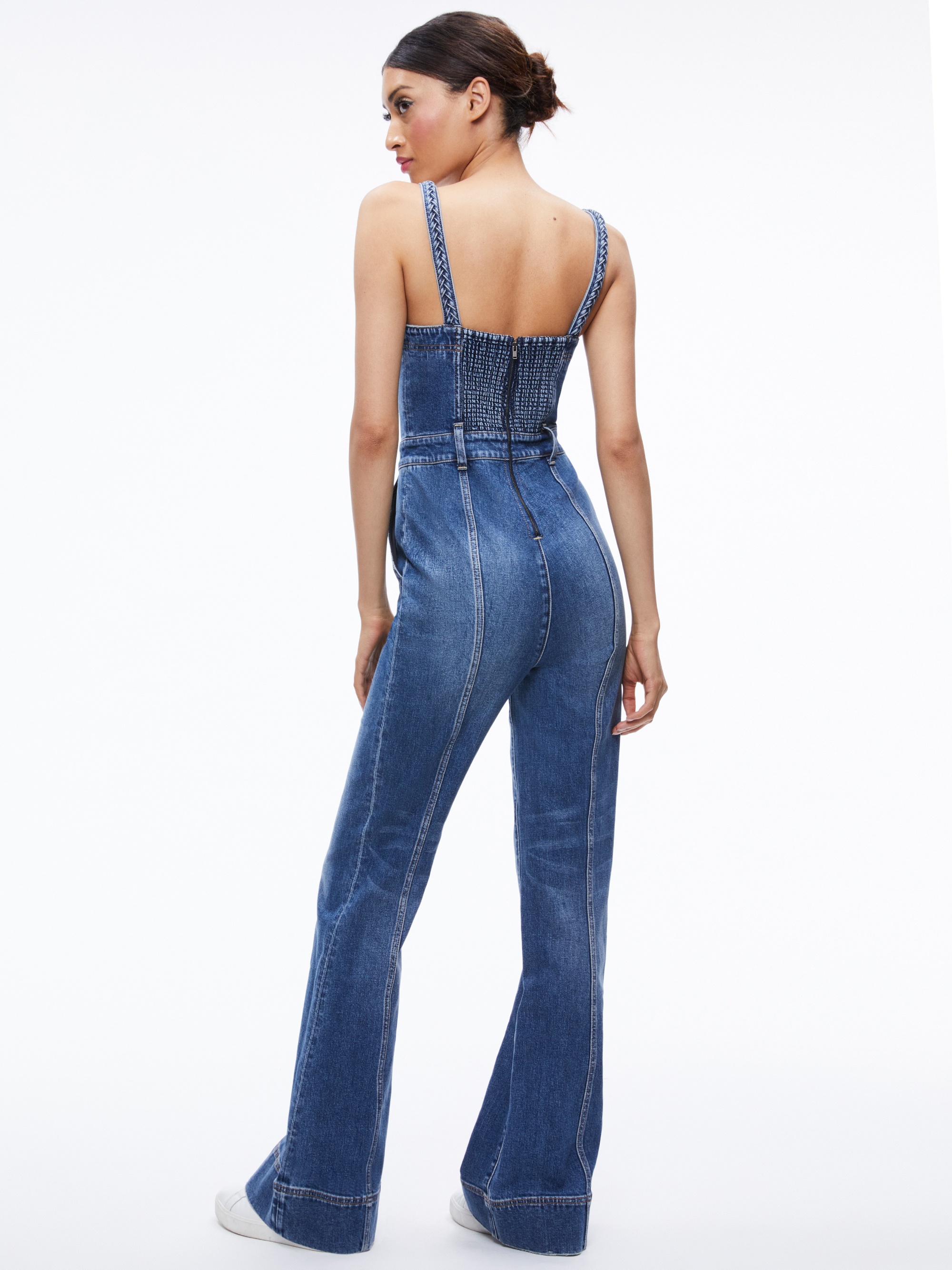 MELODY BRAIDED STRAP DENIM JUMPSUIT - 3