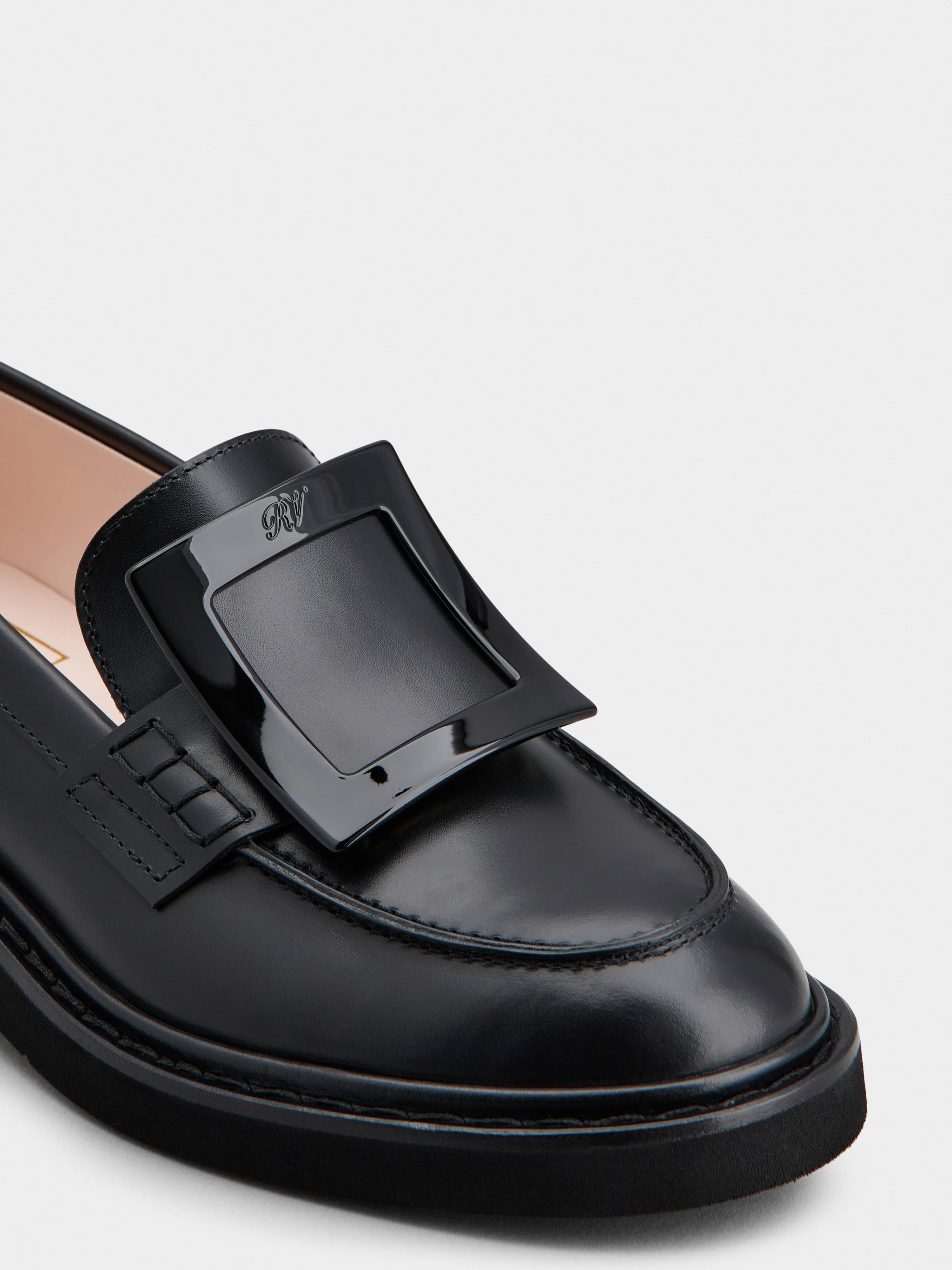Viv' Rangers Metal Buckle Loafers in Leather - 3