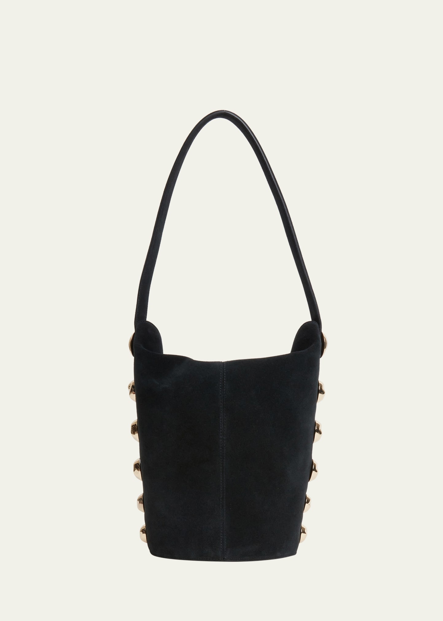 Amaya Studded Leather Bucket Bag - 1