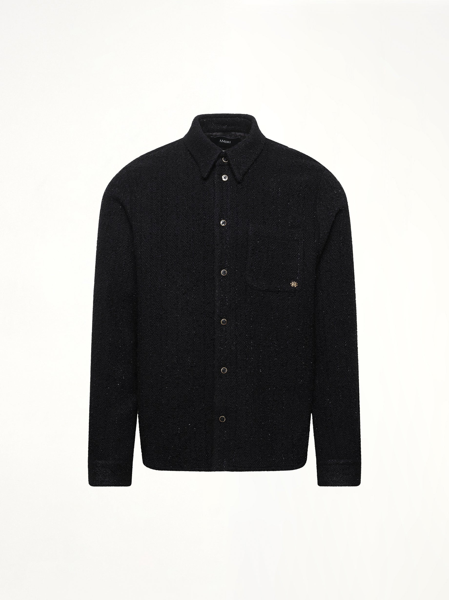 Shimmer Boucle Long Sleeve Shirt in Black - 2