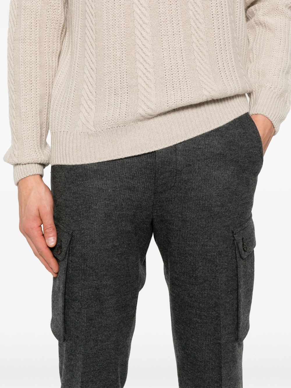 drawstring cargo pants - 5