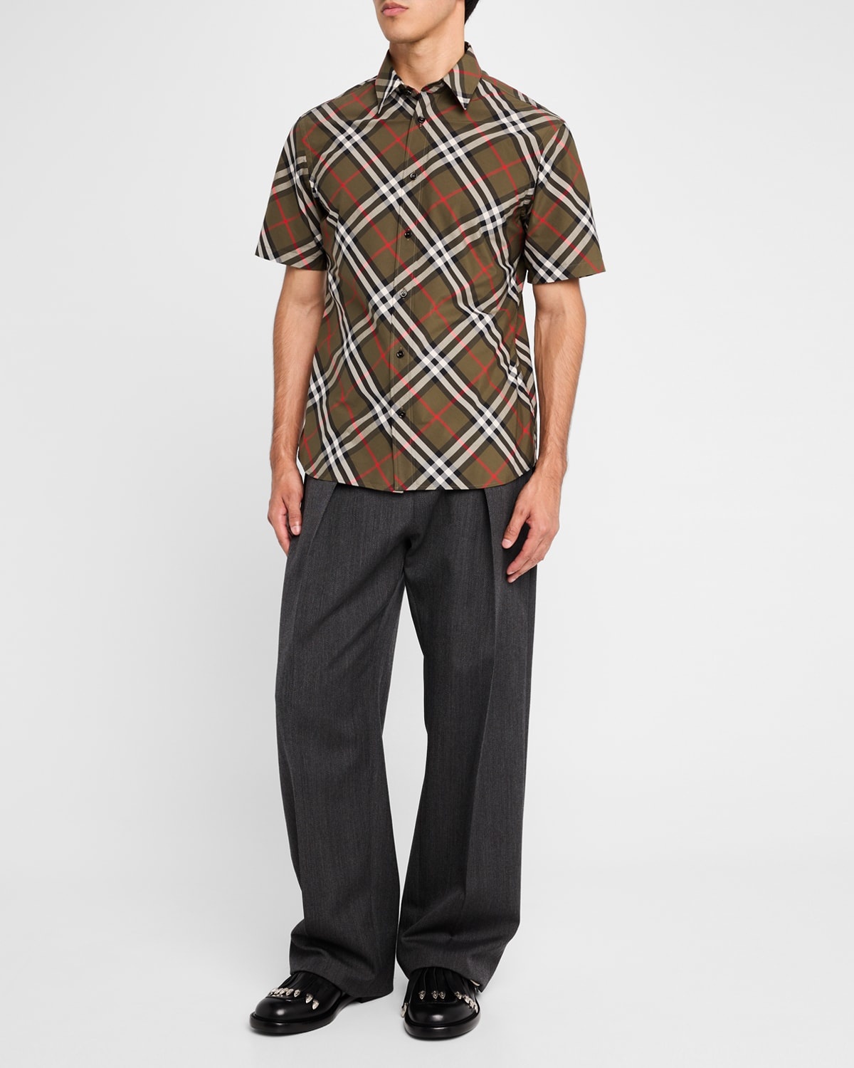 Men's Check Button-Down Shirt - 3