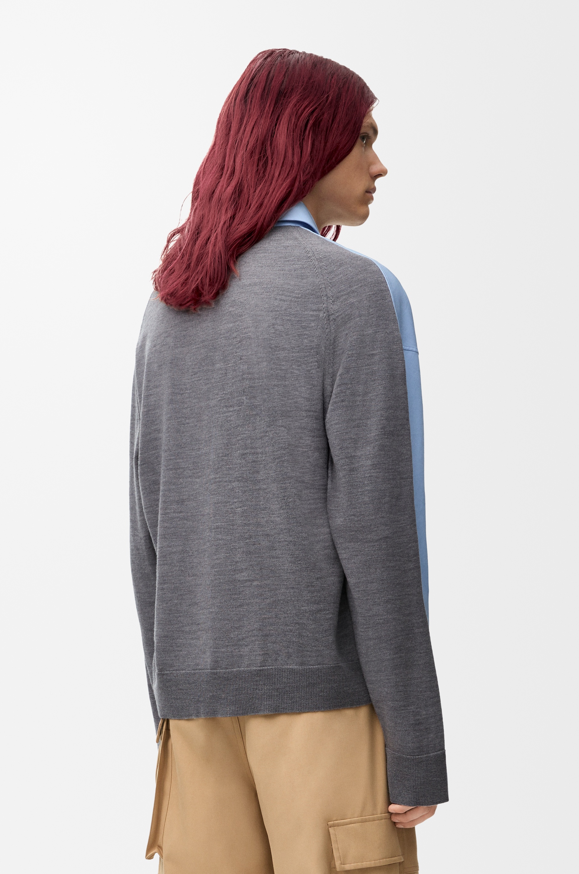 Hybrid shirt in cotton and wool - 5