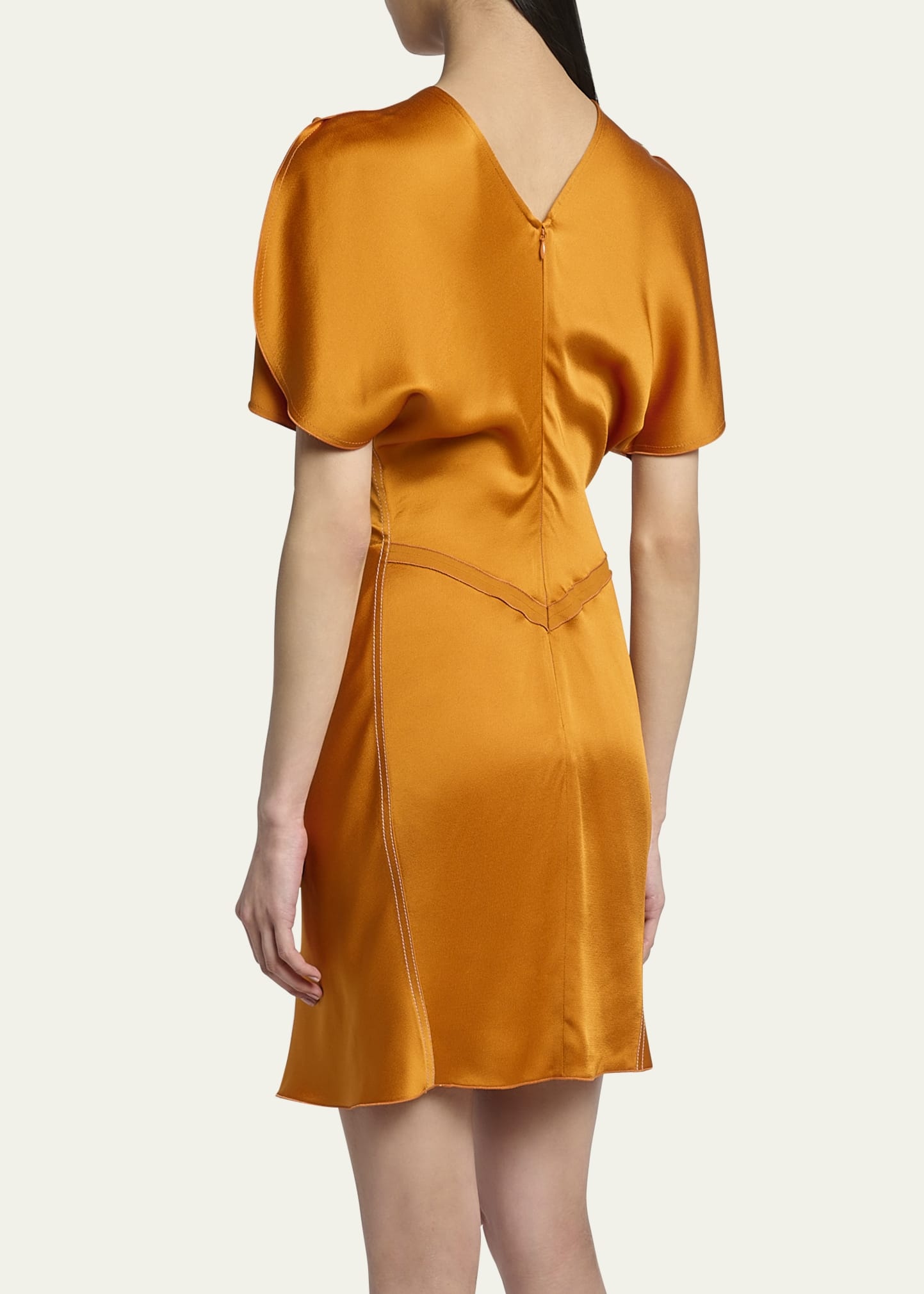 Ruched Gathered-Waist Mini Dress - 3