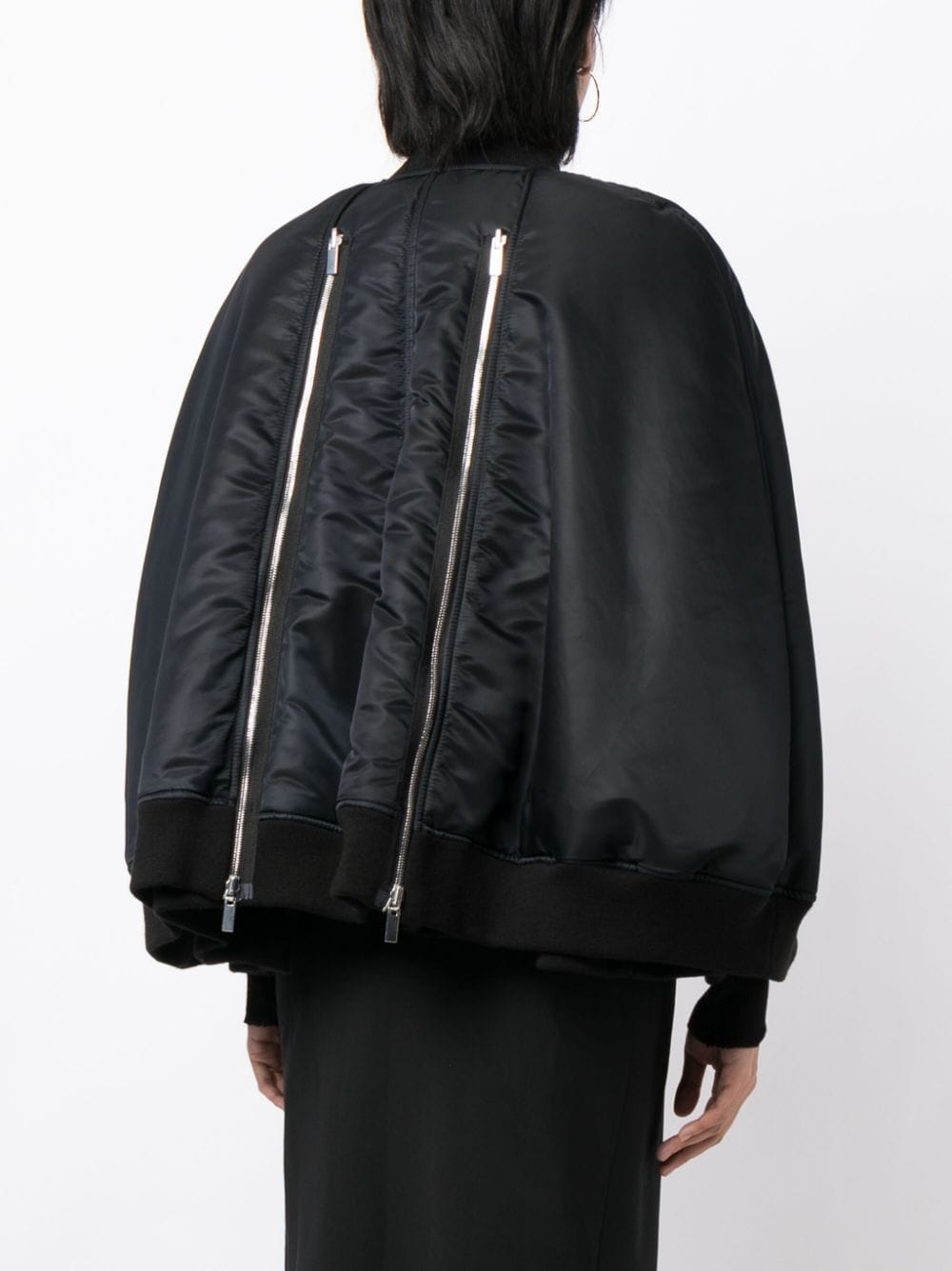 zipped padded cape - 4