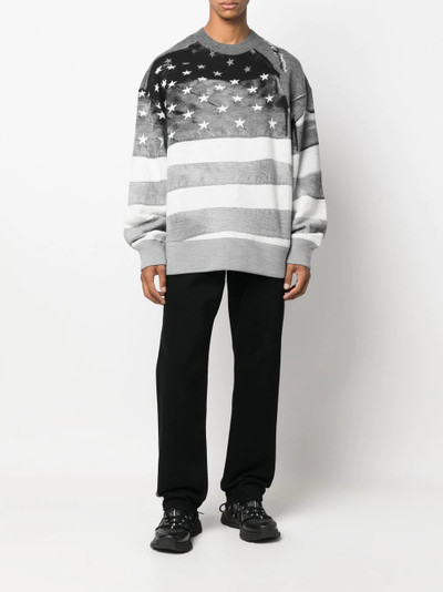 Palm Angels stars and stripes-print sweatshirt outlook