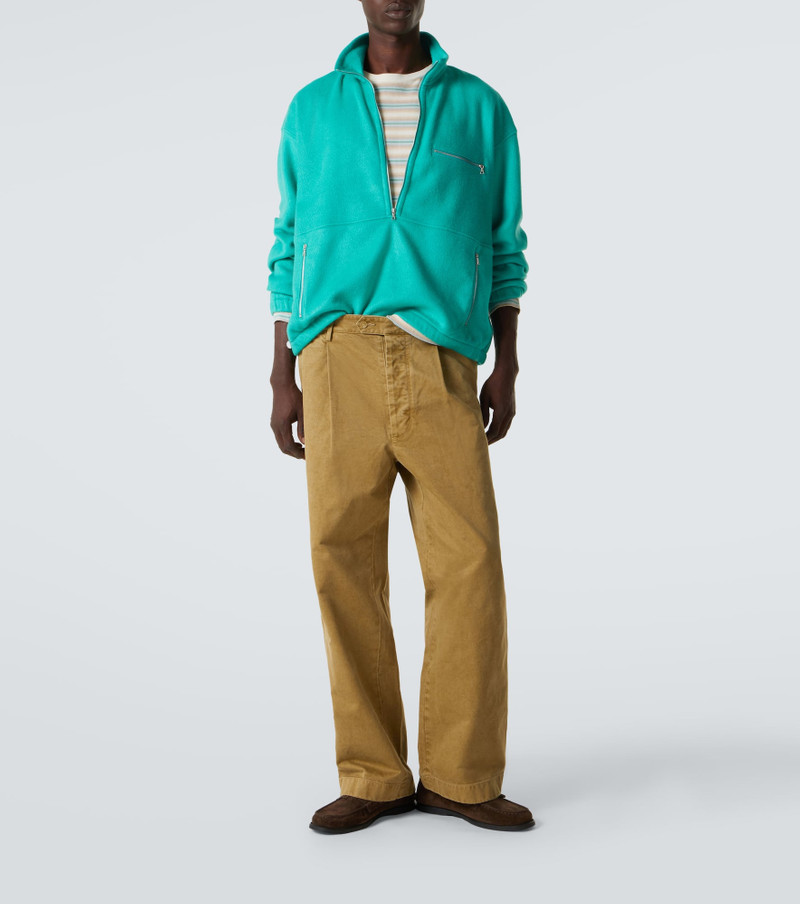 AURALEE Silk fleece half-zip sweater outlook