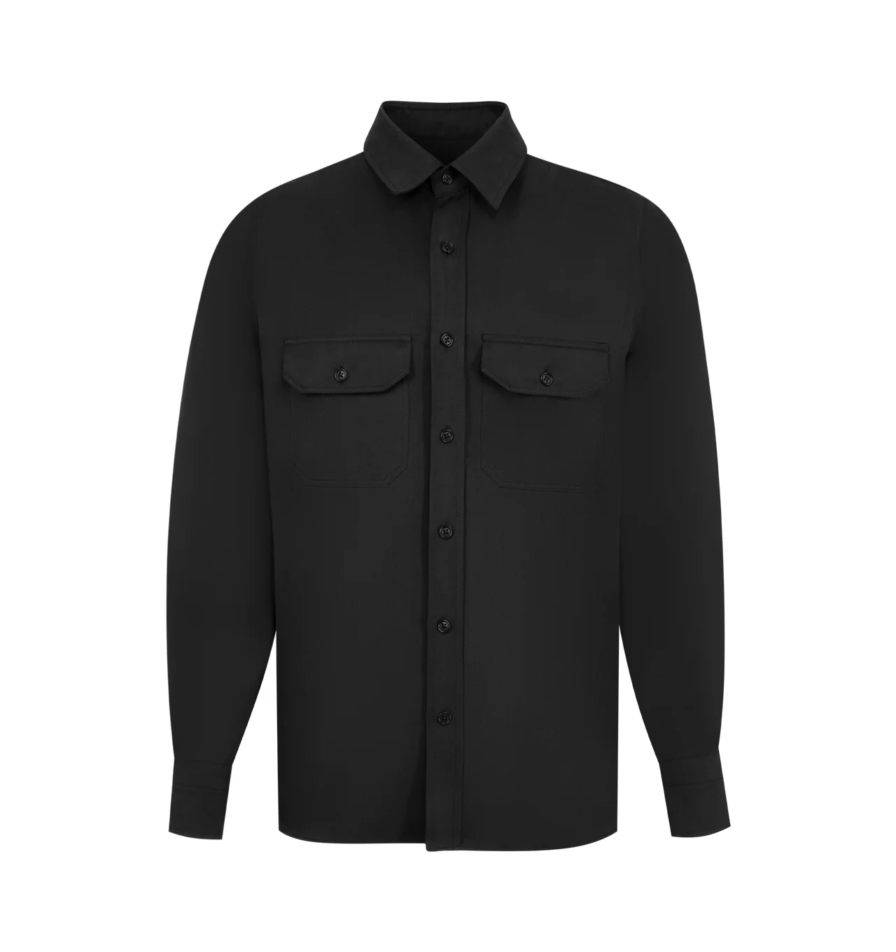 Silk Twill Military Shirt - 1