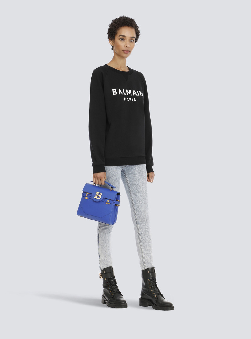 Balmain Eco-designed cotton sweatshirt with Balmain logo print outlook