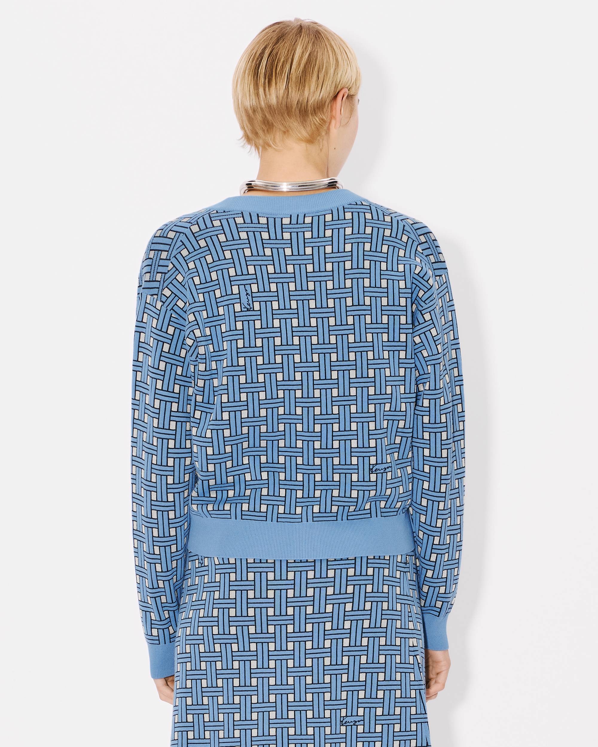 'KENZO Weave' embroidered cardigan - 4