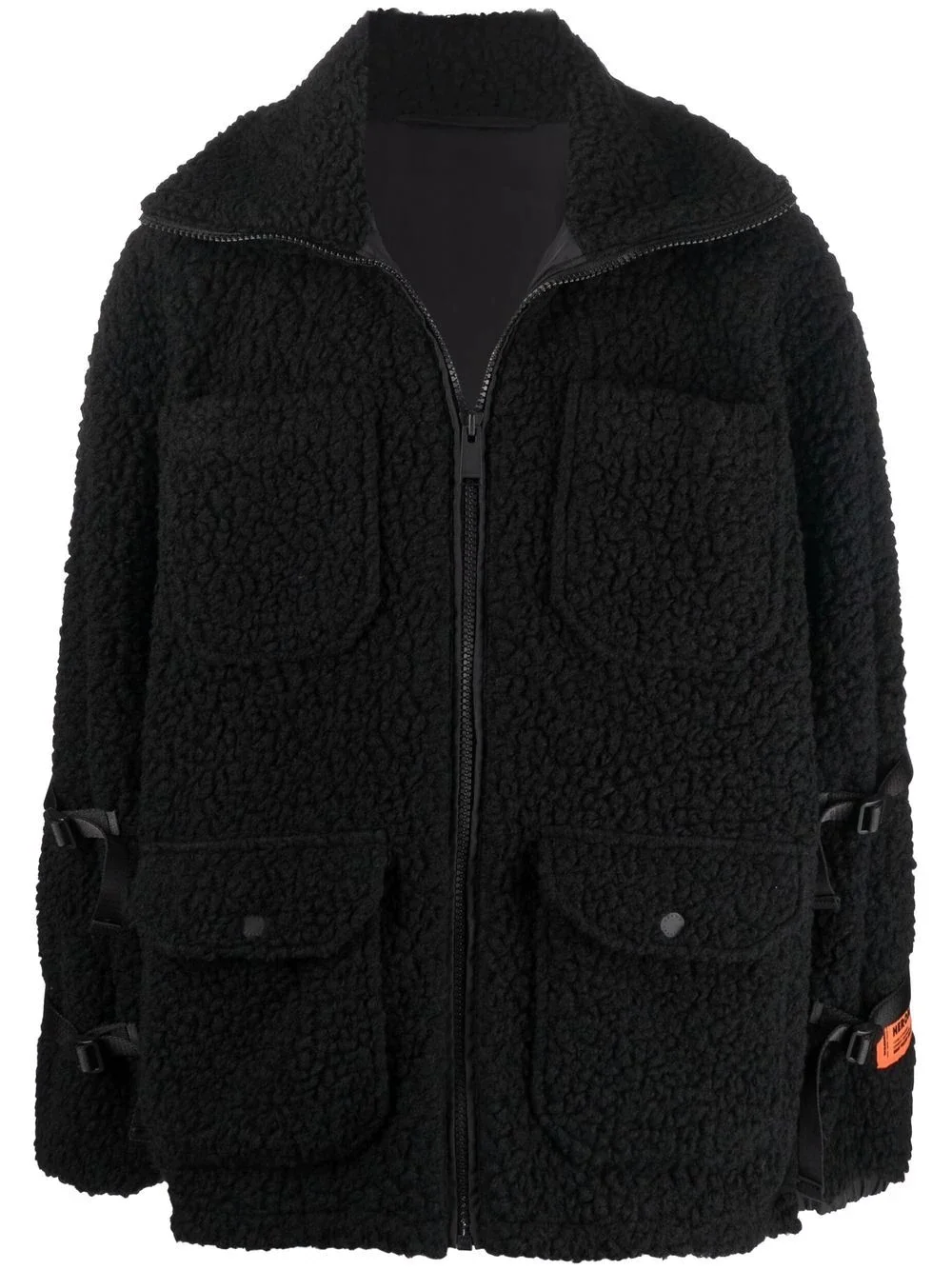 zip-fastening fleece jacket - 1